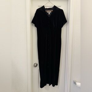Vintage RJ Stevens black suede dress